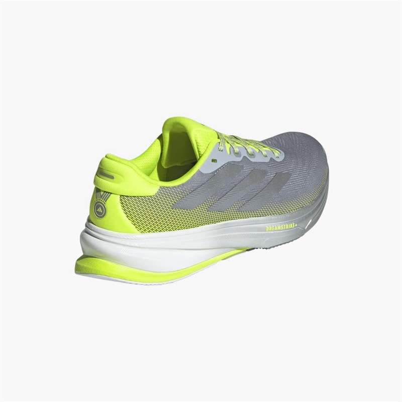 adidas Mens Supernova Rise 2 Neutral Running Shoes Halo Silver/Silver Metallic/Lucid Lemon - Image 3
