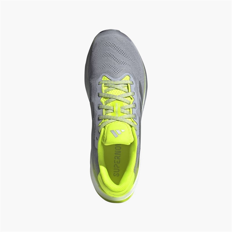 adidas Mens Supernova Rise 2 Neutral Running Shoes Halo Silver/Silver Metallic/Lucid Lemon - Image 4