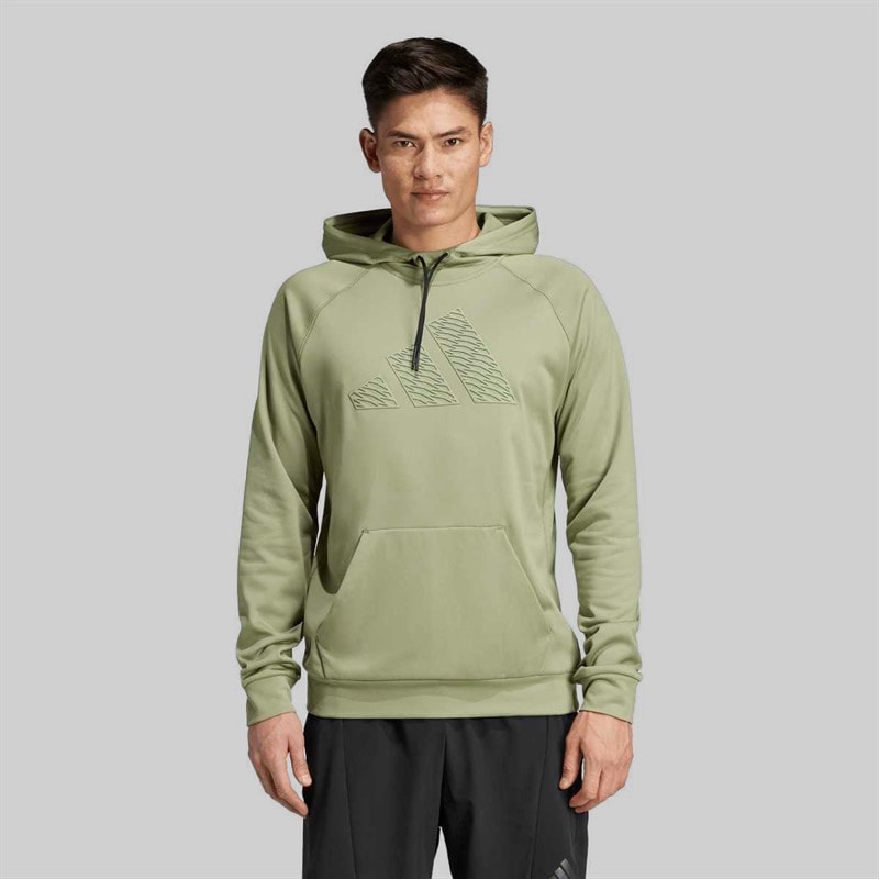 adidas Mens Game And Go Training Hoodie Tent Green - Image 2