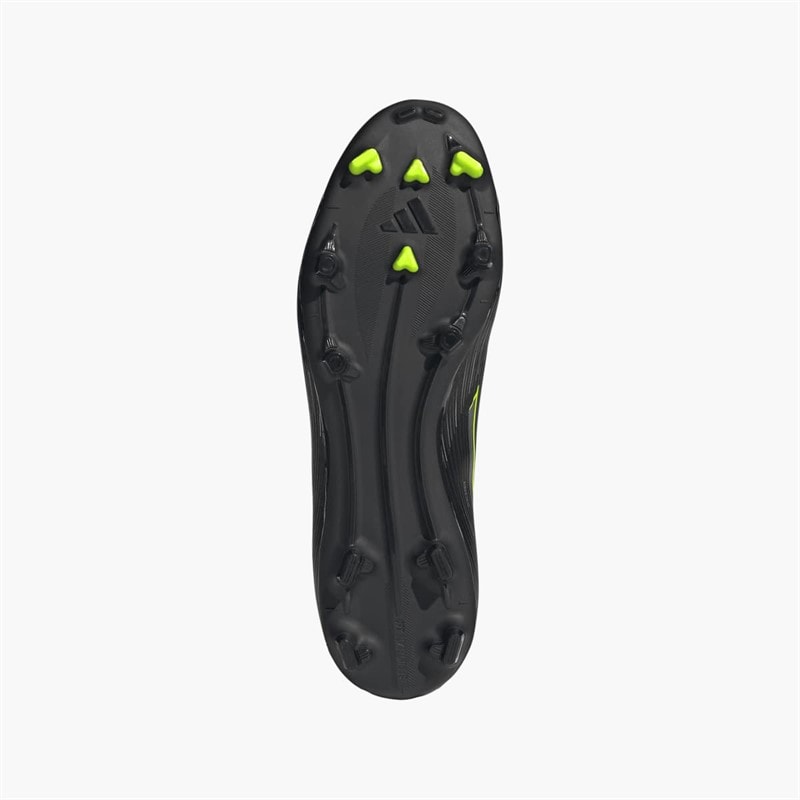 adidas Mens F50 League Mid FG/MG Firm/Multi Ground Football Boots Core Black/ Ron Metallic/Lucid Lemon Core Black/Ron Metallic/Lucid Lemon - Image 2