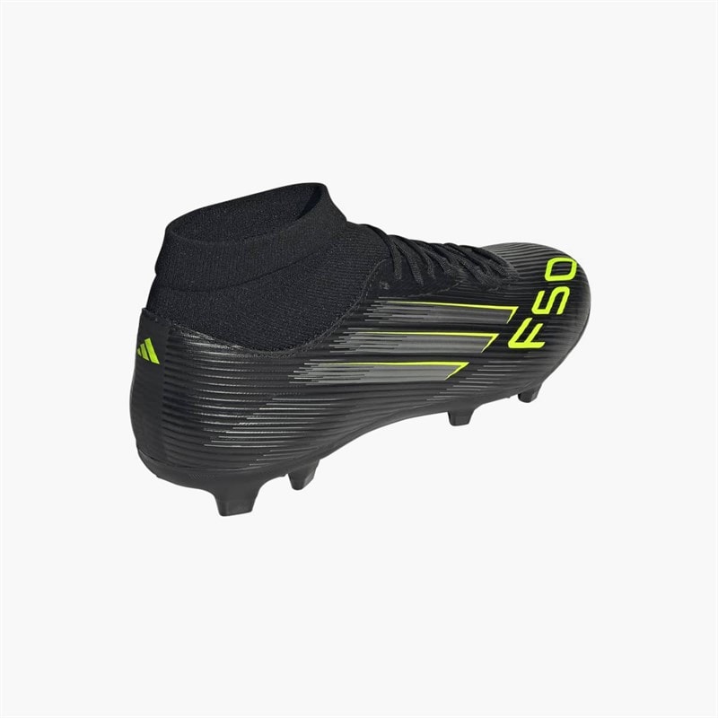 adidas Mens F50 League Mid FG/MG Firm/Multi Ground Football Boots Core Black/ Ron Metallic/Lucid Lemon Core Black/Ron Metallic/Lucid Lemon - Image 3