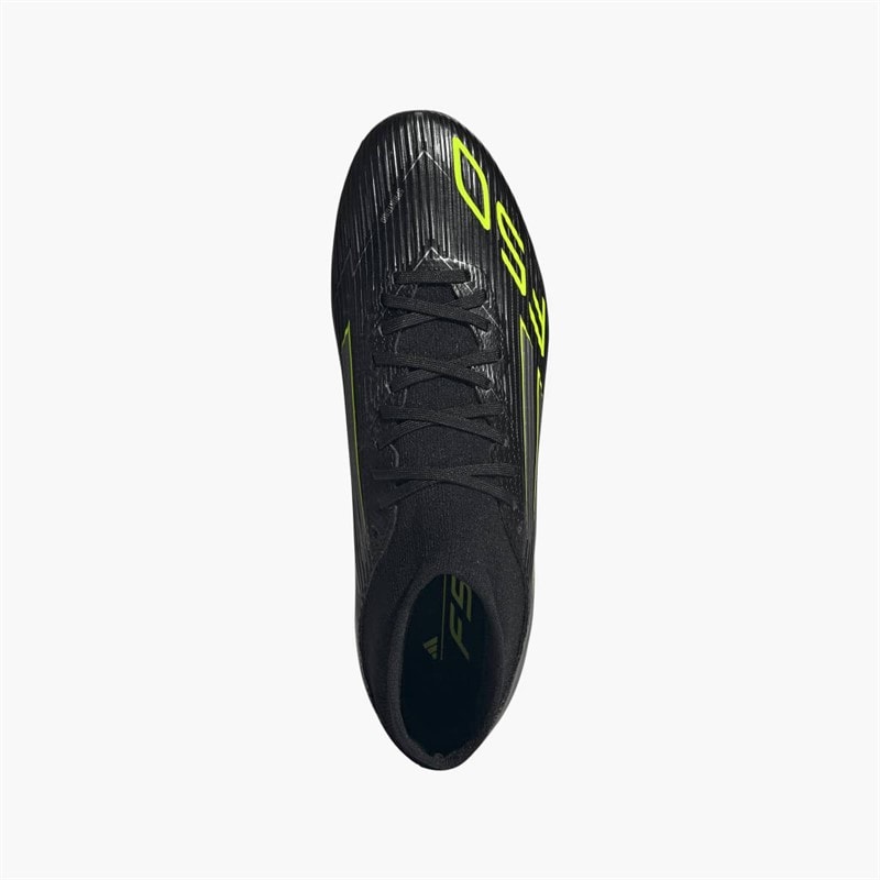adidas Mens F50 League Mid FG/MG Firm/Multi Ground Football Boots Core Black/ Ron Metallic/Lucid Lemon Core Black/Ron Metallic/Lucid Lemon - Image 4
