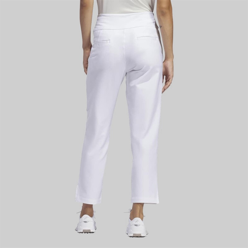 adidas Womens Ultimate 365 Solid Ankle Golf Trousers White - Image 3