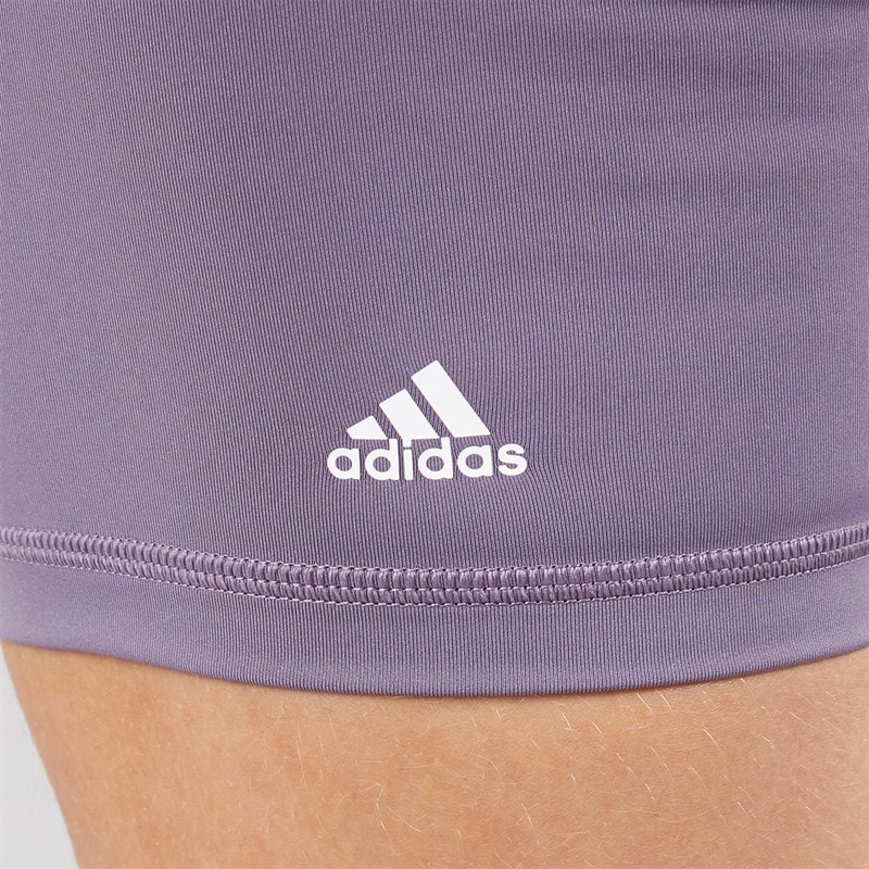 adidas Womens Optime Training Bike Shorts Shadow Violet - Image 3