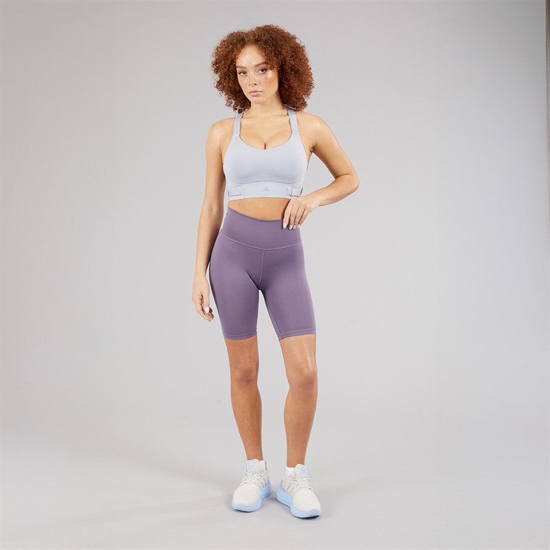 adidas Womens Optime Training Bike Shorts Shadow Violet - Image 4