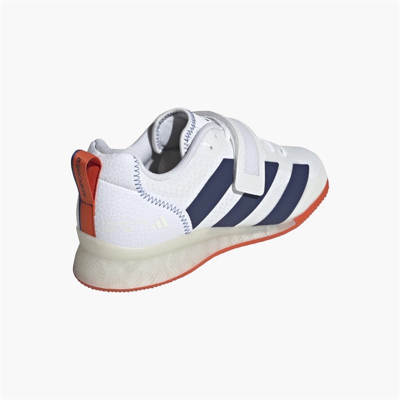 adidas Mens Adipower Weight Lifting 3 Training Shoes Cloud White/Dark Blue/Royal Blue - Image 3