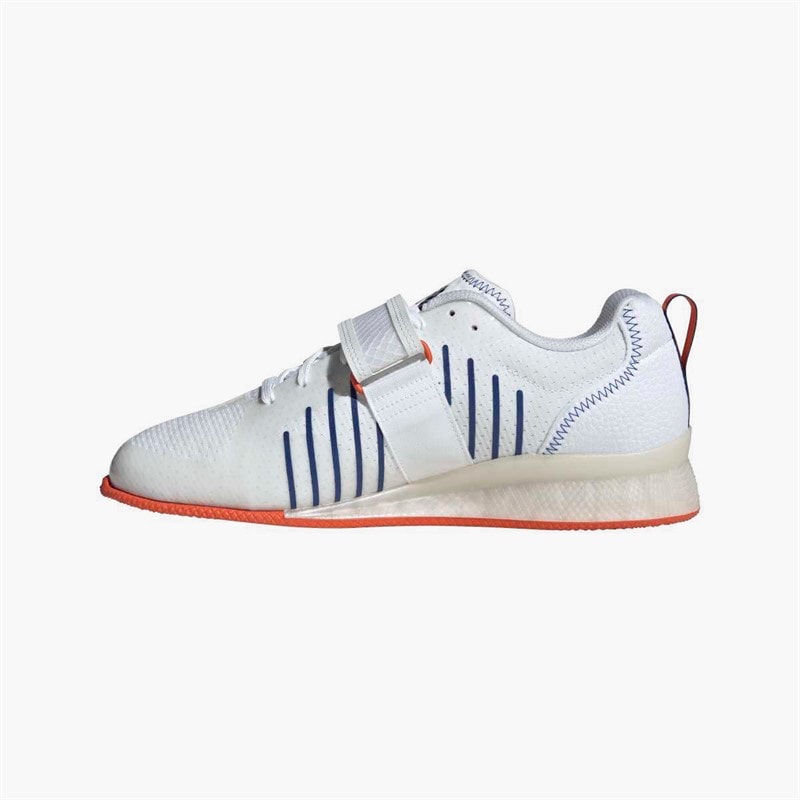 adidas Mens Adipower Weight Lifting 3 Training Shoes Cloud White/Dark Blue/Royal Blue - Image 5