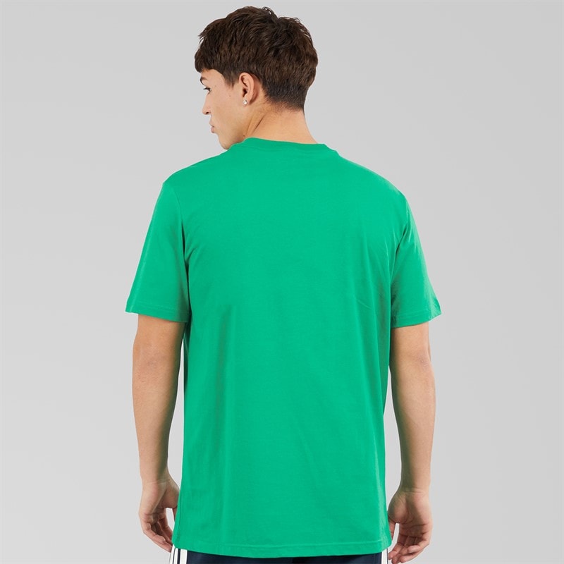 adidas Mens Future Icons Badge Of Sport T-Shirt Semi Court Green - Image 2