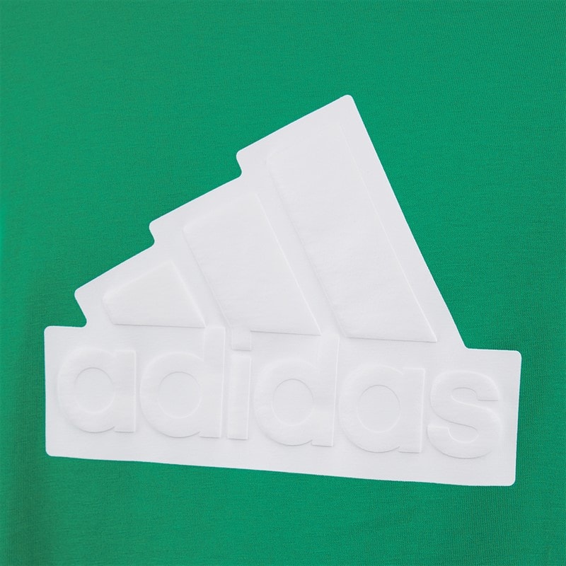 adidas Mens Future Icons Badge Of Sport T-Shirt Semi Court Green - Image 3