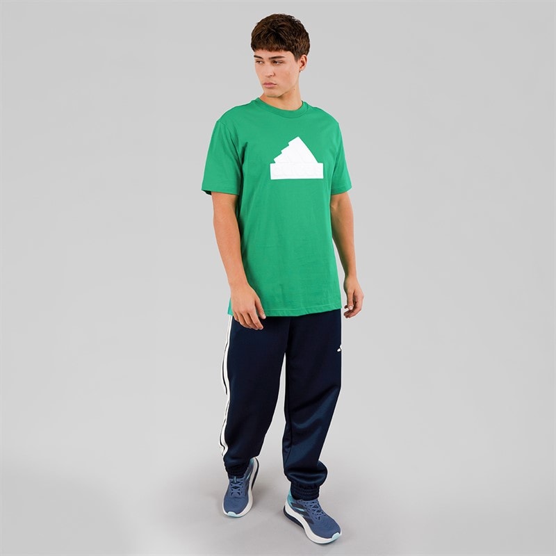 adidas Mens Future Icons Badge Of Sport T-Shirt Semi Court Green - Image 4