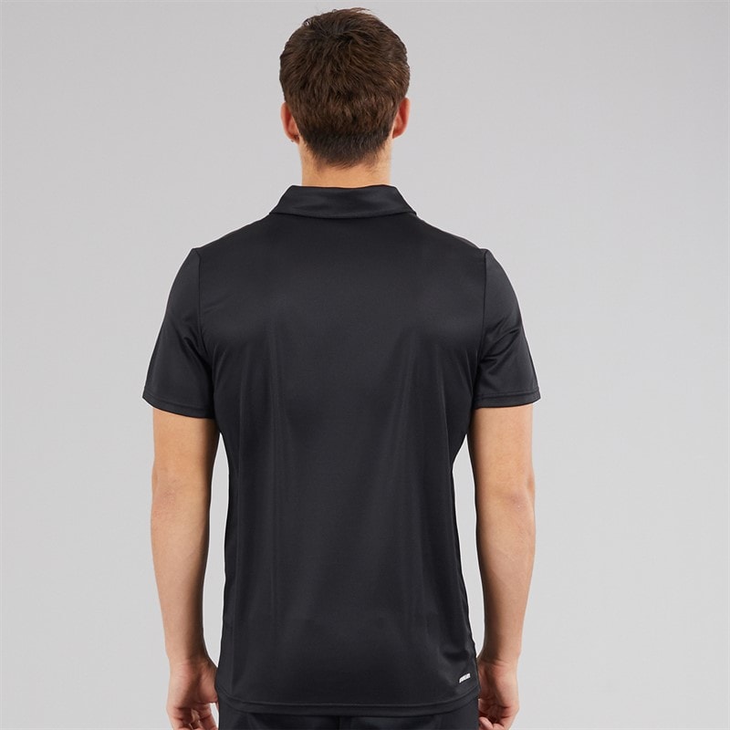 adidas Mens Train Essentials Feelready Training Polo Shirt Black/White - Image 2