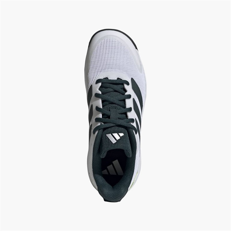 adidas Junior Ubersonic All Court Tennis Shoes Pure Teal/Silver Metallic/Lucid Lemon - Image 4