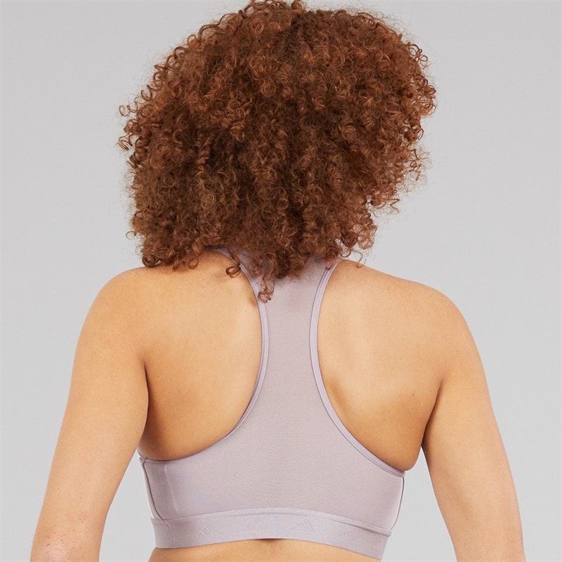 adidas Womens Prime Lift React Medium Support Sports Bra Preloved Fig/White - Image 2