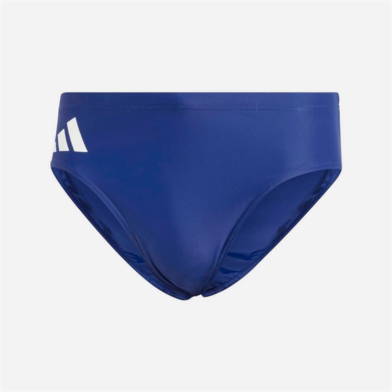 adidas Mens Solid Logo Swim Trunks Dark Blue/White - Image 1