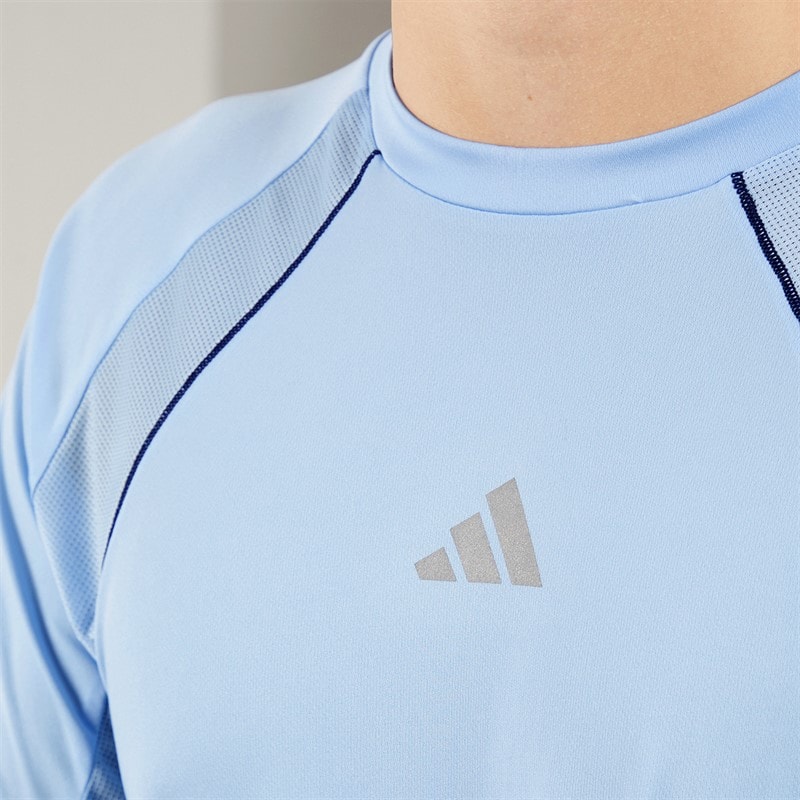 adidas Mens Tech Apparel Climacool T-Shirt Glow Blue - Image 3