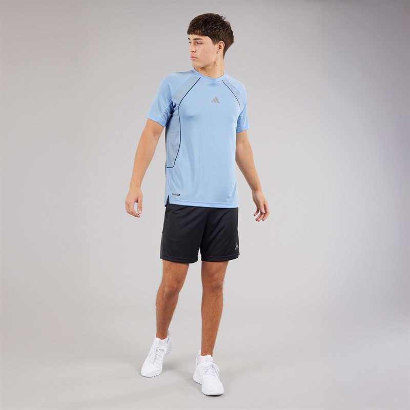 adidas Mens Tech Apparel Climacool T-Shirt Glow Blue - Image 4