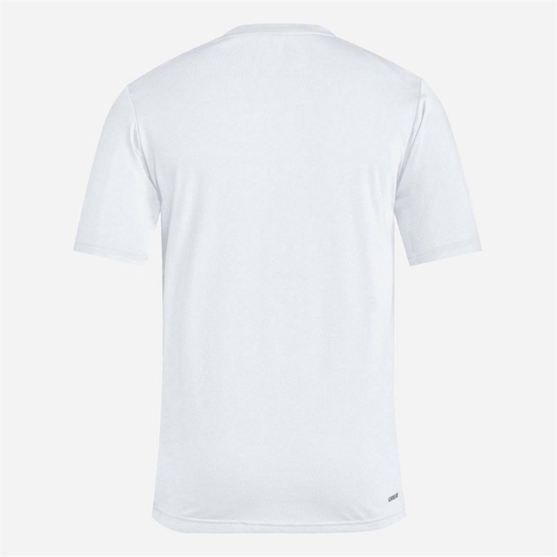 adidas Mens Train Essentials Feelready Training T-Shirt White/Black - Image 2