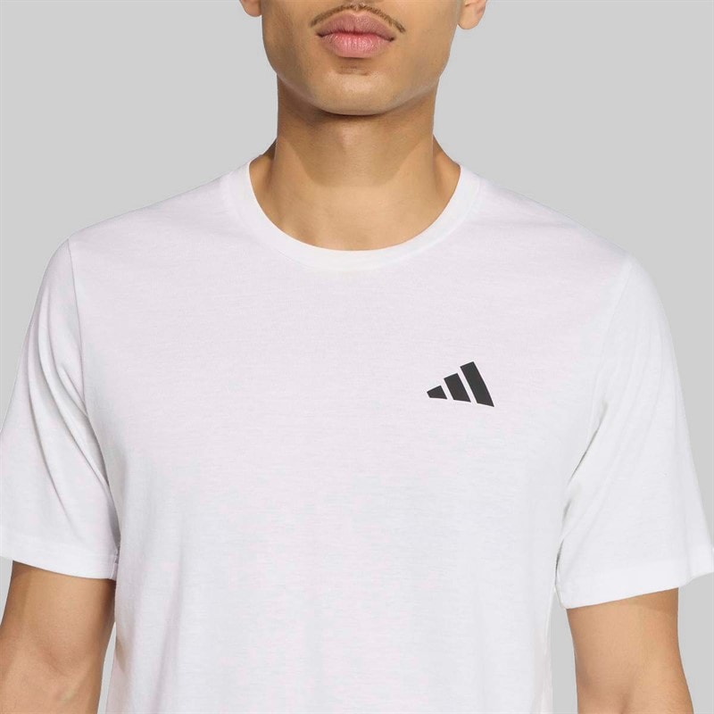 adidas Mens Train Essentials Feelready Training T-Shirt White/Black - Image 4