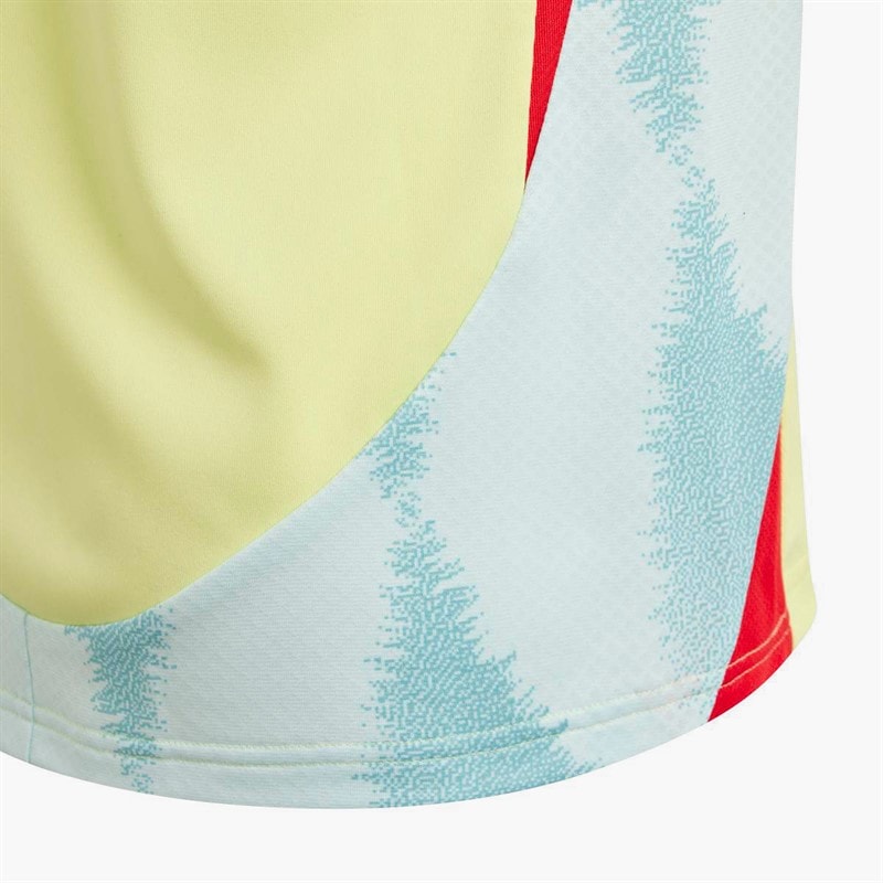 adidas Junior RFEF Spain 2024 Away Jersey Pulse Yellow/Halo Mint - Image 4