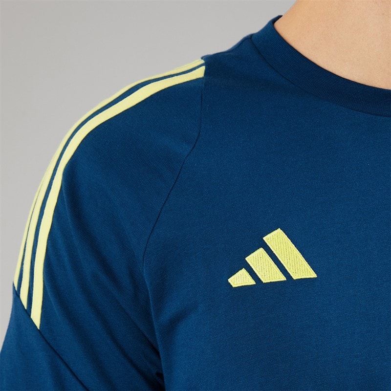 adidas Mens Tiro 24 T-Shirt Legend Marine/Peace Citrine - Image 3