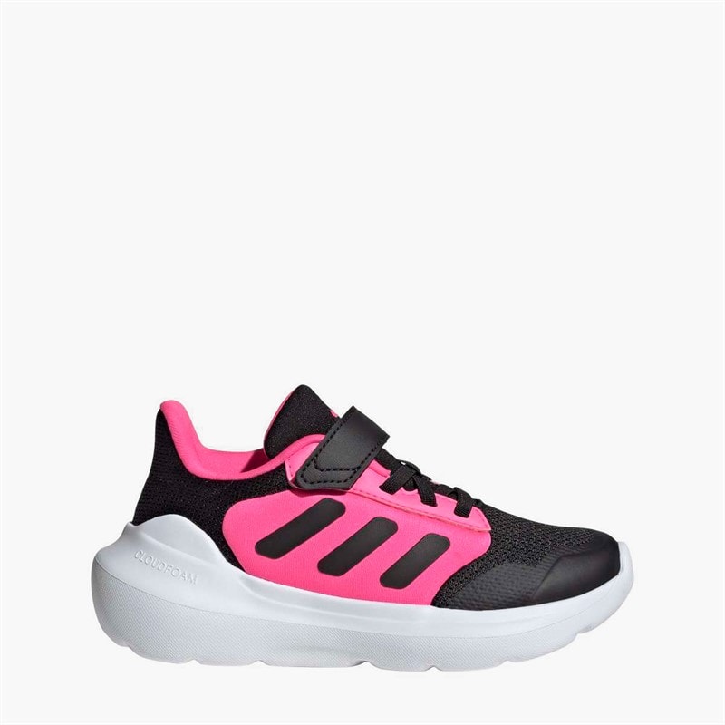 adidas Girls Tensaur Run 2.0 Velcro Trainers Core Black/Core Black/Lucid Pink - Image 1