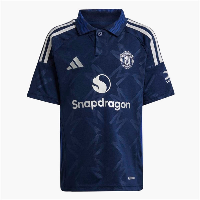 adidas Kids MUFC Manchester United FC 24/25 Away Mini Kit Night Indigo - Image 2