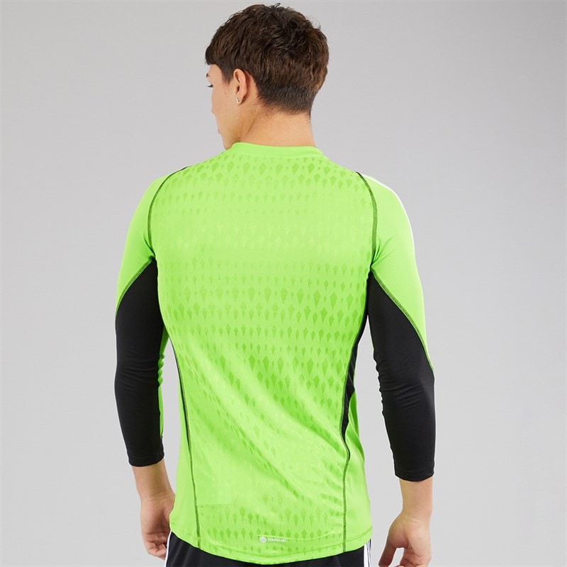 adidas Mens Tiro 23 Pro Long Sleeve Goalkeeper Jersey Team Semi Solar Green - Image 2