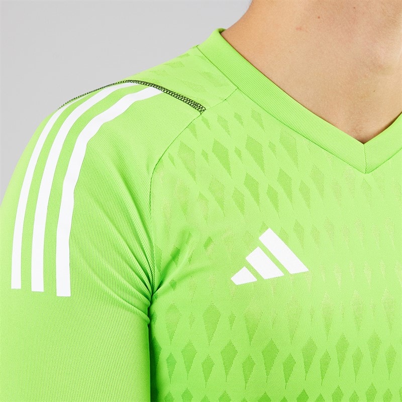adidas Mens Tiro 23 Pro Long Sleeve Goalkeeper Jersey Team Semi Solar Green - Image 3
