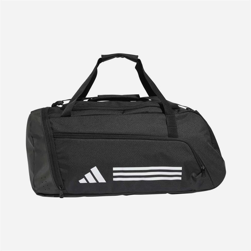 adidas Essentials 3-Stripes Medium Duffel Bag Black/White