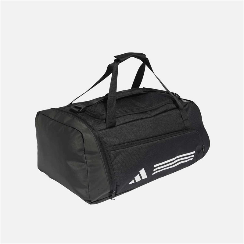 adidas Essentials 3-Stripes Medium Duffel Bag Black/White - Image 3