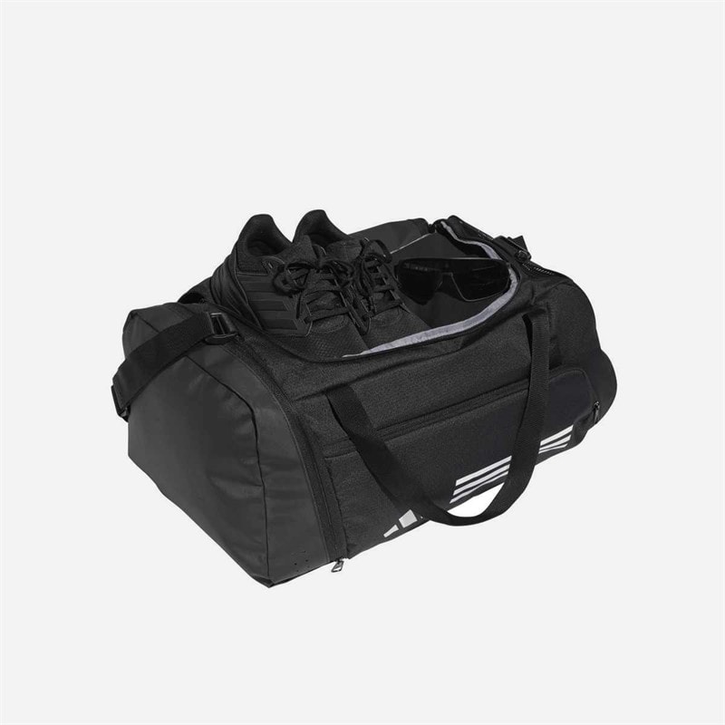 adidas Essentials 3-Stripes Medium Duffel Bag Black/White - Image 4