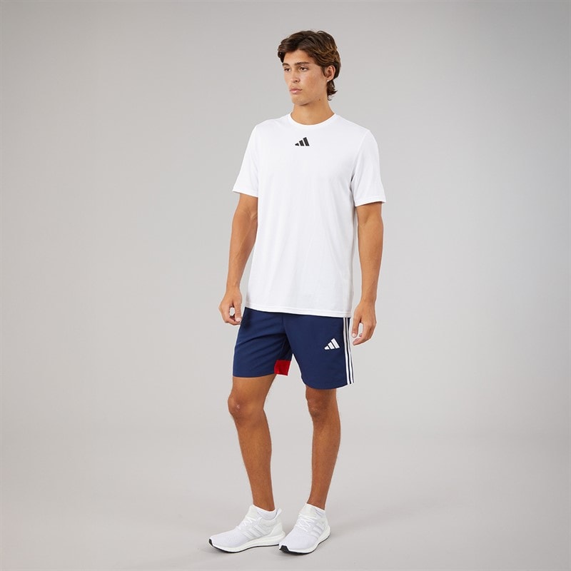 adidas Mens Pregame T-Shirt White/Black - Image 4
