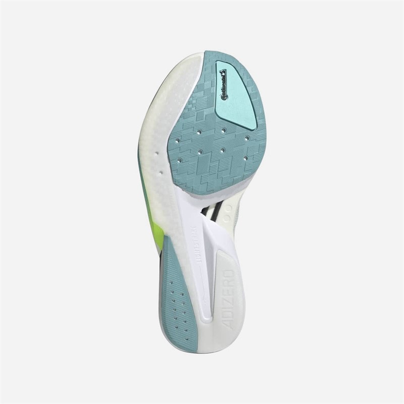adidas Womens Adizero Boston 13 Lightstrike Pro Neutral Running Shoes Semi Flash Aqua/Zero Metalic/Lucid Lemon - Image 2