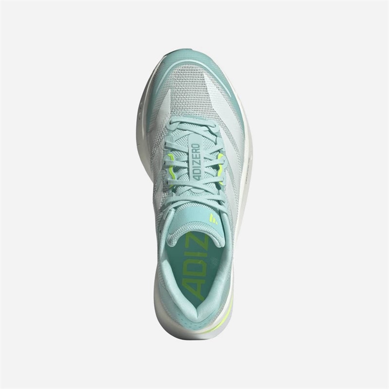 adidas Womens Adizero Boston 13 Lightstrike Pro Neutral Running Shoes Semi Flash Aqua/Zero Metalic/Lucid Lemon - Image 4