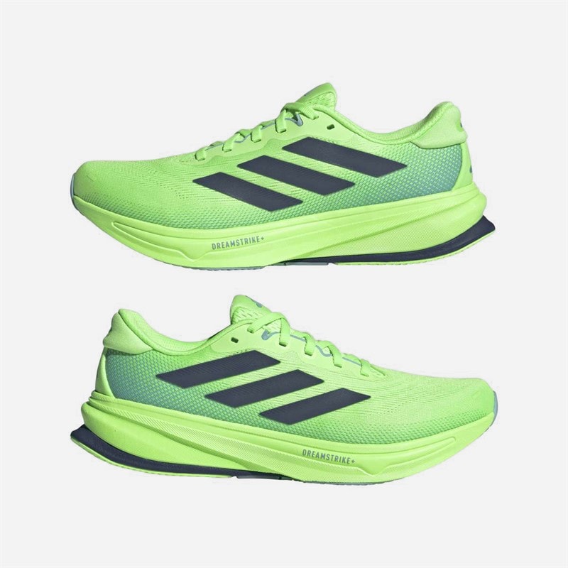 adidas Mens Supernova Rise 2 Neutral Running Shoes Lime Burst/Preloved Ink/Mint Ton - Image 2