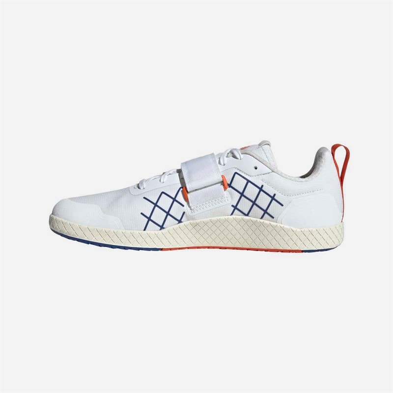 adidas The Total Weightlifting Shoes Cloud White/Dark Blue/Royal Blue - Image 5