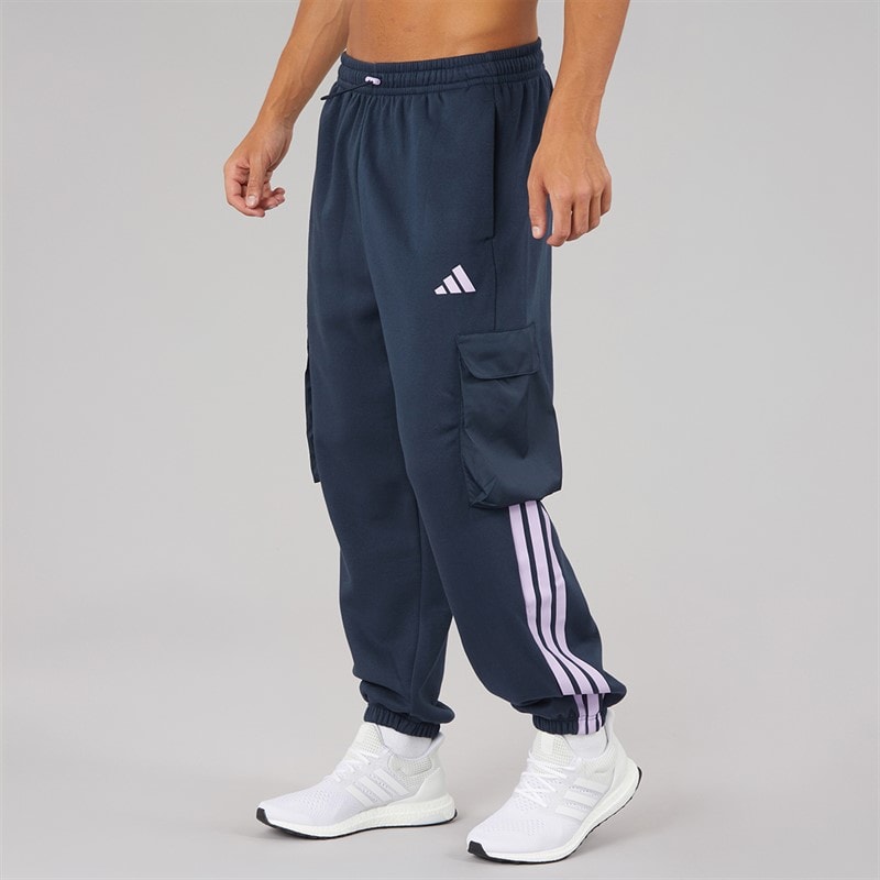 adidas Mens City Tech Utility Fleece Joggers Aurora Ink/Pure Teal - Image 2