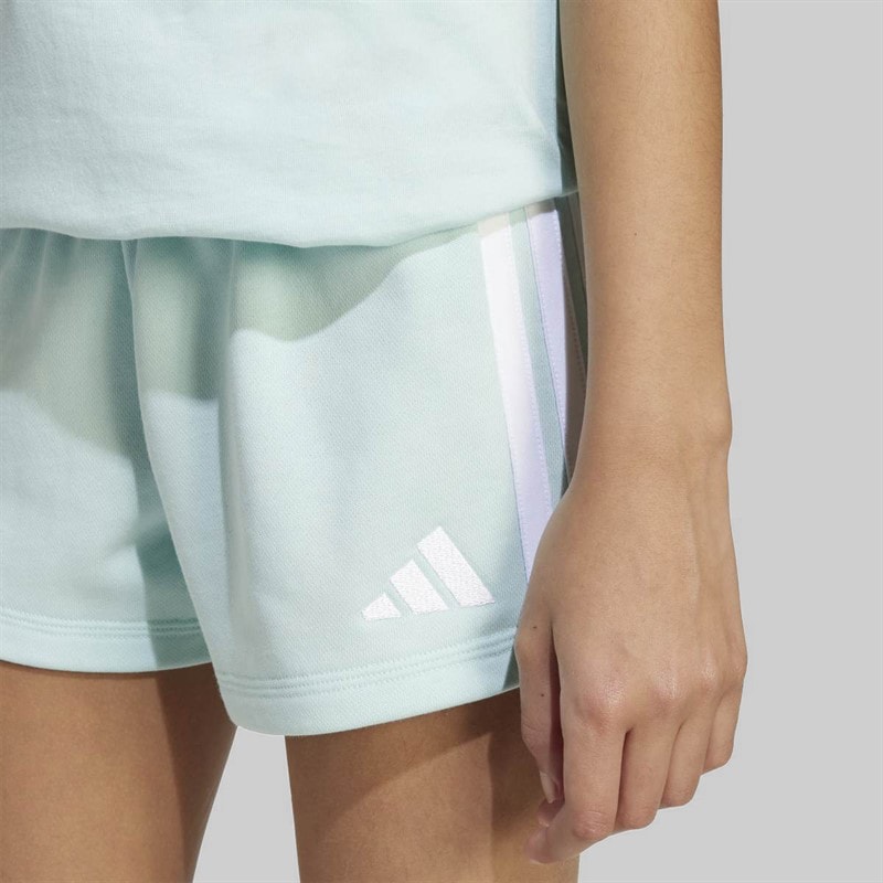 adidas Junior Girls Essentials Shorts Halo Mint/White - Image 4