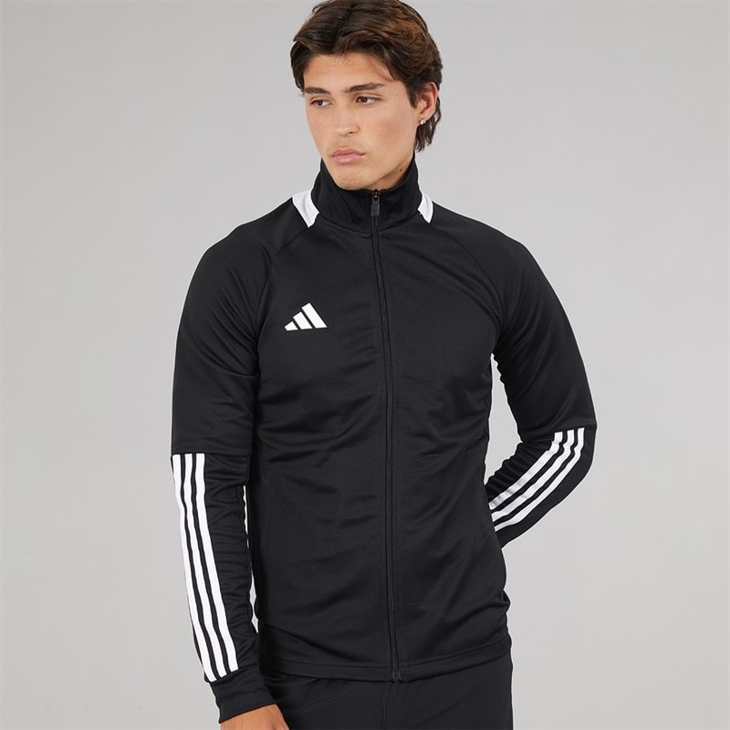 adidas Mens Aeroready Sereno Cut 3-Stripes Track Jacket Black/White