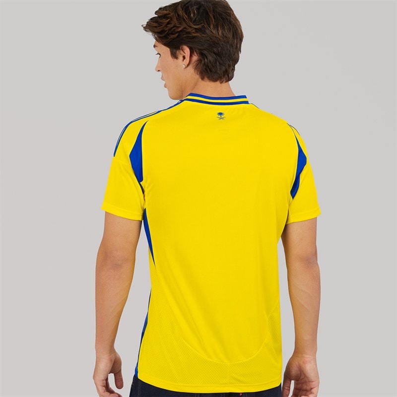 adidas Mens ANFC Al Nassr FC 24/25 Home Jersey Impact Yellow/Royal Blue - Image 2
