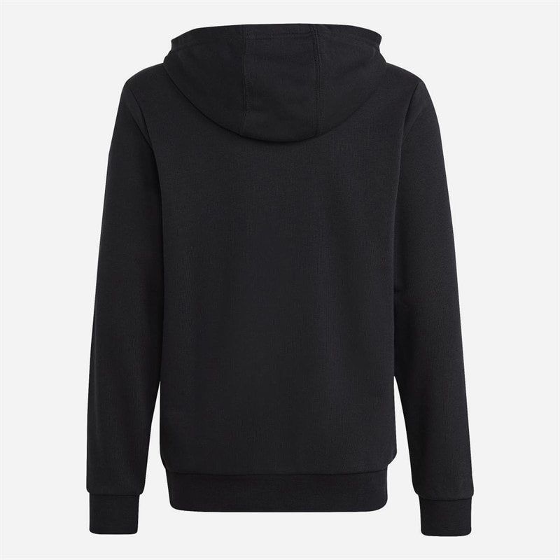 adidas Junior Big Logo Hoodie Black/White - Image 2