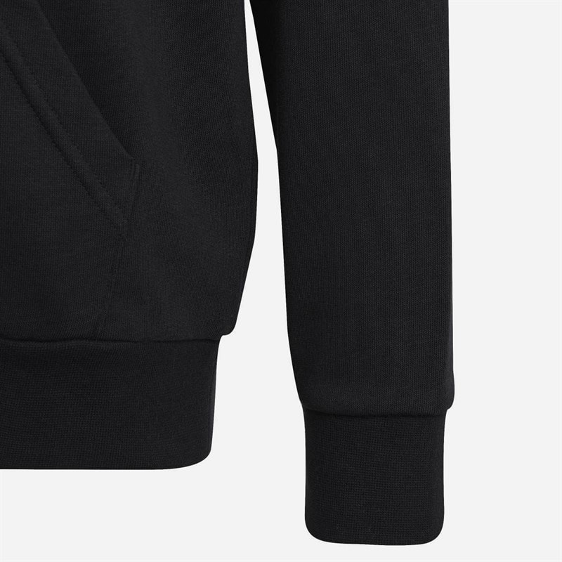 adidas Junior Big Logo Hoodie Black/White - Image 4