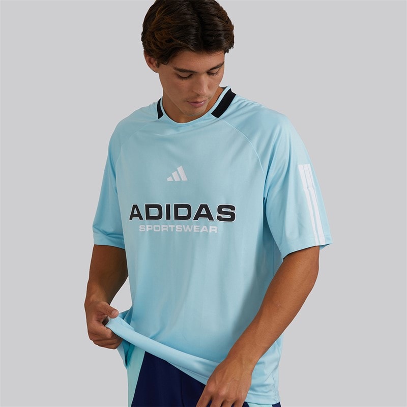 adidas Mens House Of Tiro Nations Pack T-Shirt Ice Blue