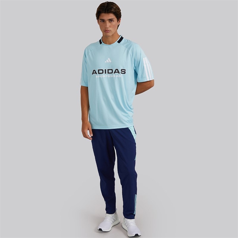 adidas Mens House Of Tiro Nations Pack T-Shirt Ice Blue - Image 3