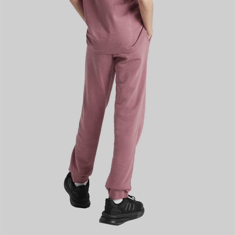 adidas Junior Girls Essentials Linear Logo Joggers Preloved Crimson/Sandy Pink - Image 2