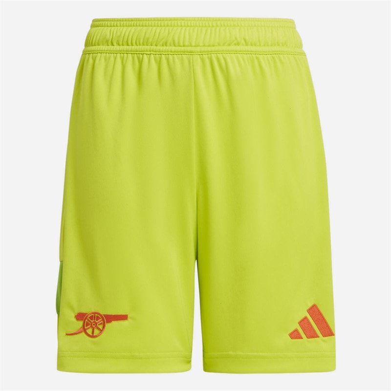 adidas Junior Boys AFC Arsenal FC 24/25 Goalkeeper Shorts Semi Solar Yellow - Image 4