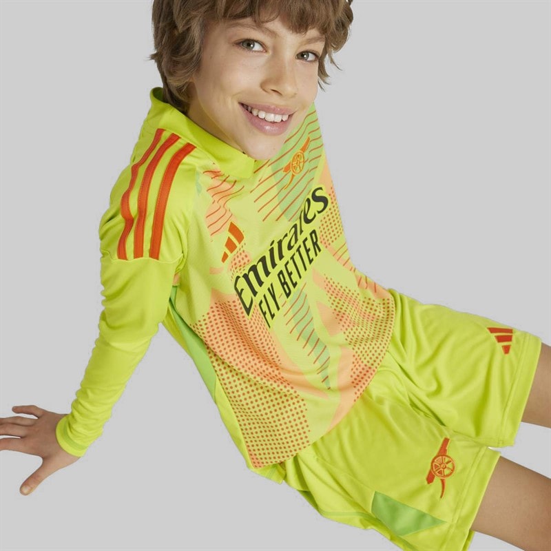 adidas Junior Boys AFC Arsenal FC 24/25 Goalkeeper Shorts Semi Solar Yellow - Image 5