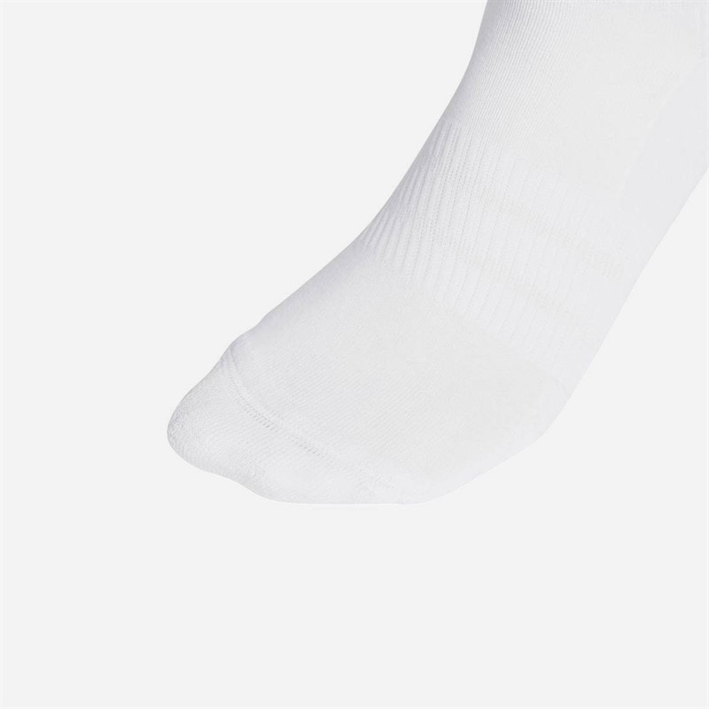 adidas Essentials Cushioned Three Pack Crew Socks White/White/Grey Five - Image 3