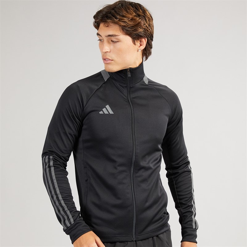 adidas Mens Aeroready Sereno Cut 3-Stripes Track Jacket Black/Grey Six - Image 1