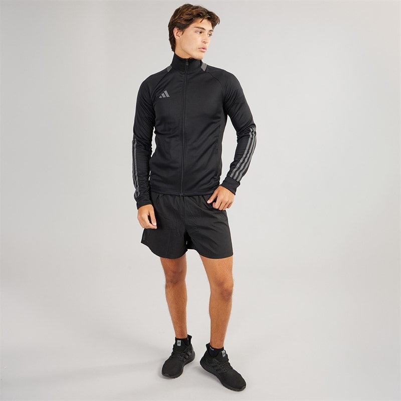 adidas Mens Aeroready Sereno Cut 3-Stripes Track Jacket Black/Grey Six - Image 4
